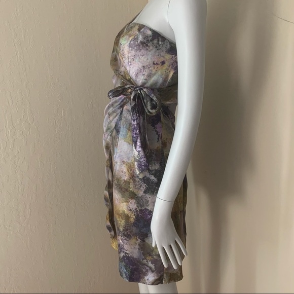 NWT SACHIN + BABI Silk Monet Ankasa Vickie Dress One Shoulder Wrap Pastel Size 4 - Picture 10 of 16